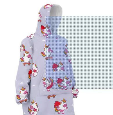 Lazy pullover pajamas, heattech clothing, cashmere tv blanket, hugging hoodie, cold-proof heattech nightgown, home clothes