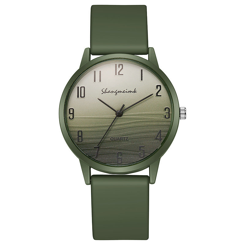 new casual minimalist jelly color women's watch student fashion round silicone strap quartz watch for girls