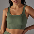 Multi-organ jacquard seamless yoga wear sexy back sports bra topsbubble wrap push-up running fitness vest