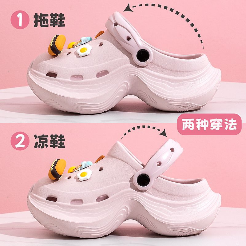 Women's clogs - 2025 summer new fashion, anti-slip, breathable, soft sole, odor-resistant, thick sole, height increasing sandals for outdoor wear