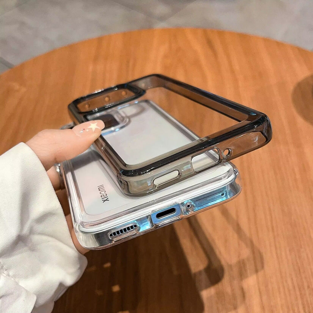 Space case for xiaomi 17 pro - high-transparency acrylic, 14 hard case, full coverage, large hole, drop-proof protective cover