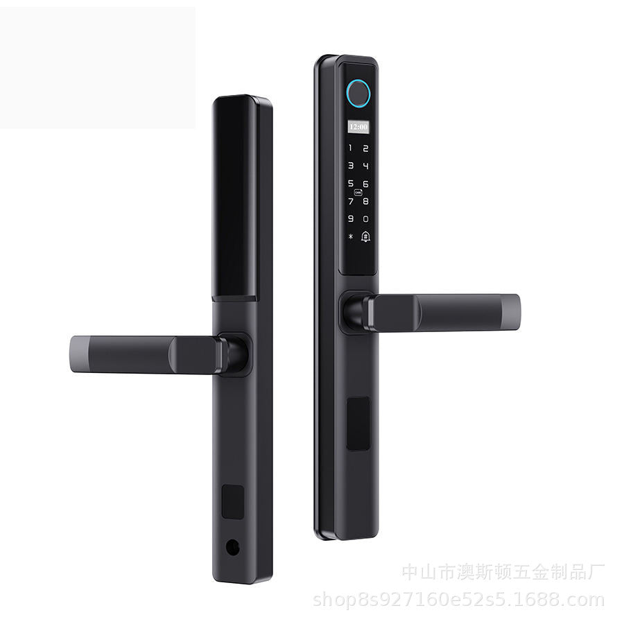 Broken bridge aluminum smart lock anti-theft door smart password fingerprint lock for homewaterproof narrow door mobile phone remote spot