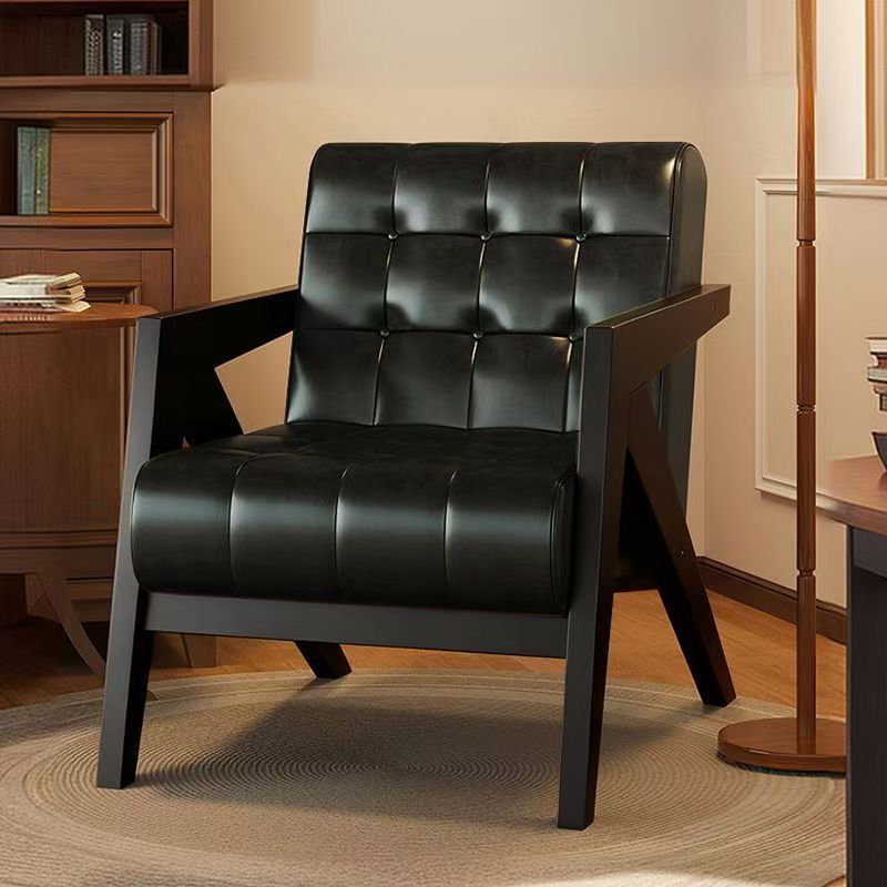 Richard nordic solid wood single sofa chair living room french cafe hotel retrob&b balcony lazy chair