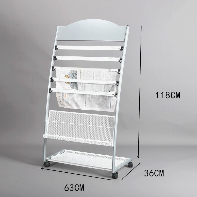 Floor magazine rack, newspaper rack, book rack, display rack, promotional material rack, single page rack, storage rack