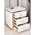Smart home bedside table safe - all-in-one multifunctional wireless charging safe for bedroom bedside storage