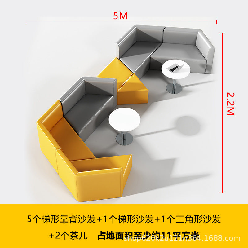 Saint li office sofa special-shaped training institution patchwork sofa reception and rest area business reception casual sofa sf