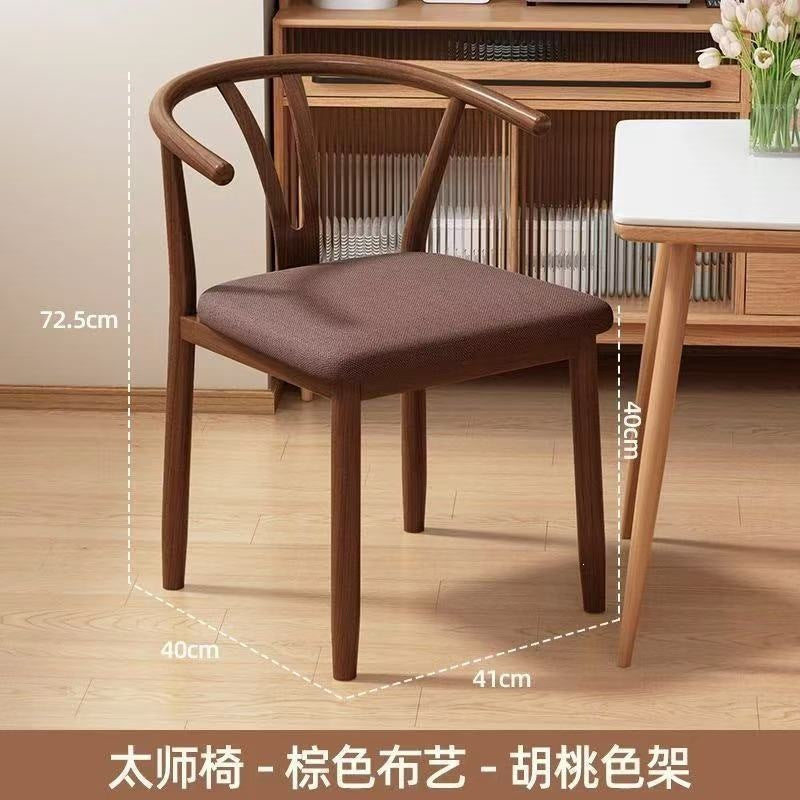Taishi chair back chair for home dining chair modern casual commercial dining table horn restaurant stool backrest iron tea chair