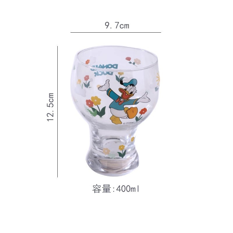 New cartoon glass beer cup high value soda lime glass cup couple household summer cold drink cup color box