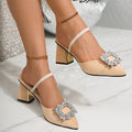 2026 summer new arrival: plus-size women's casual comfort pointed-toe high heels - one size fits all, inspired by chanel