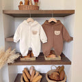 kids' onesie - thickened autumn/winter fleece bear romper - newborn fleece bodysuit - unisex baby outfit