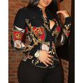 Independent station  hot style loosev neck button flap pocket pants pu leather shirt shirt for women