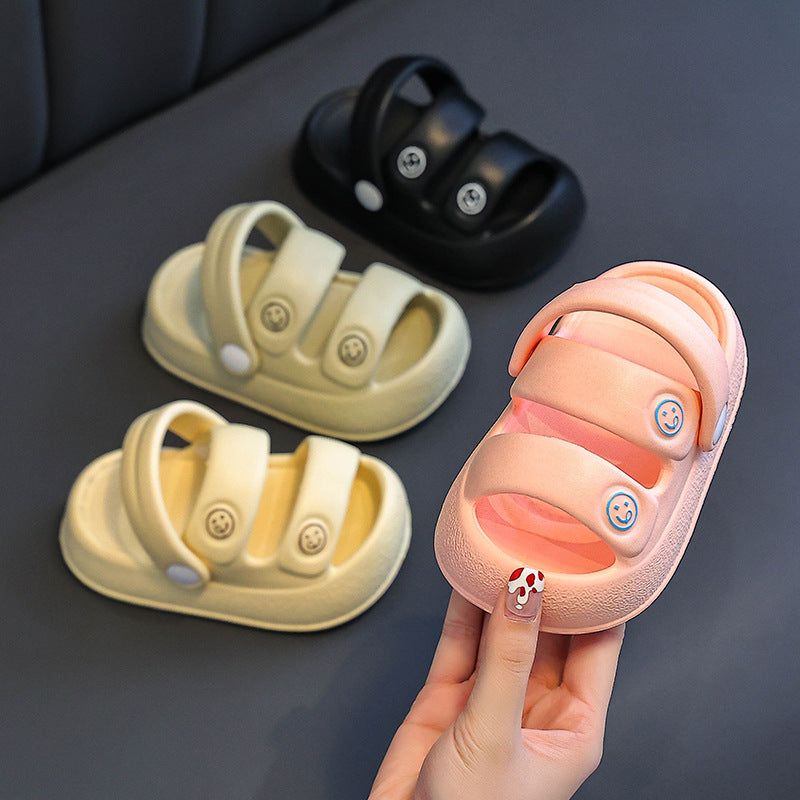 Kids sandals  summer new fashion middle and big children's beach shoes girls k-style soft bottom kids shoes trendy