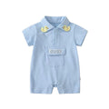 Summer lightweight chic baby boy short-sleeve romper outfit - summer wear for newborns and infants, perfect for outdoor adventures