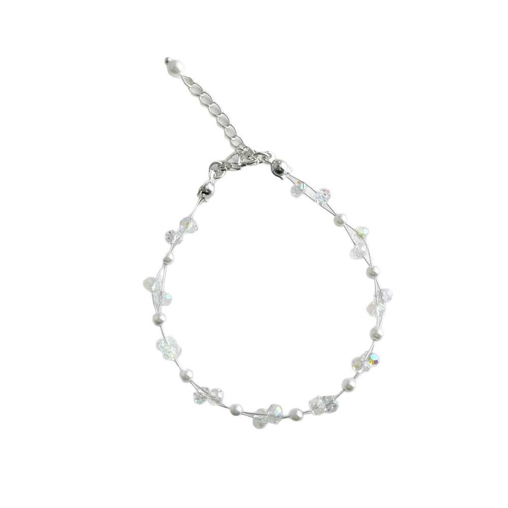 Summer light luxury double-layer crystal bracelet for women, 2026 new arrival, exquisite and sophisticated handmade bracelet with unique design