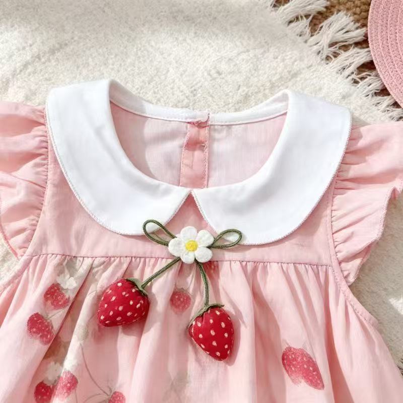 Summernew arrivalprincessgirlfloralsdresssummernew arrivalwestern stylekidsk-style vestsweetdress