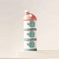 Babylon elephant direct - individually layered formula dispenser: three-tier, side-opening, portable, and airtight food storage container for baby formula