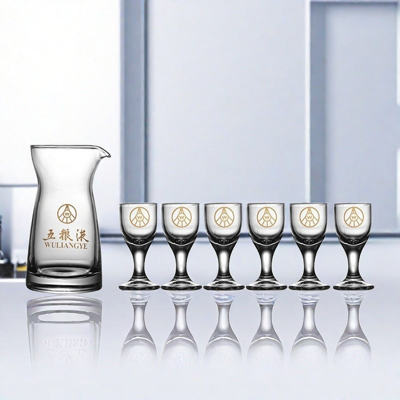 New chinoiserie gift box suit white wine glass wine set suit liquor glass glass wine jug small wine glass wine dispenser