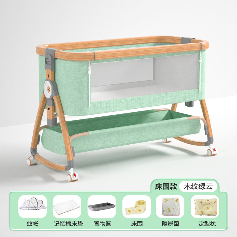 Aluminum alloy baby crib - portable, foldable, multi-functional bassinet - newborn splice bed