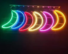 LED hanging tree light moon snowflake lantern outdoor waterproof lighting pentagram light festival pendant decorative engineering light