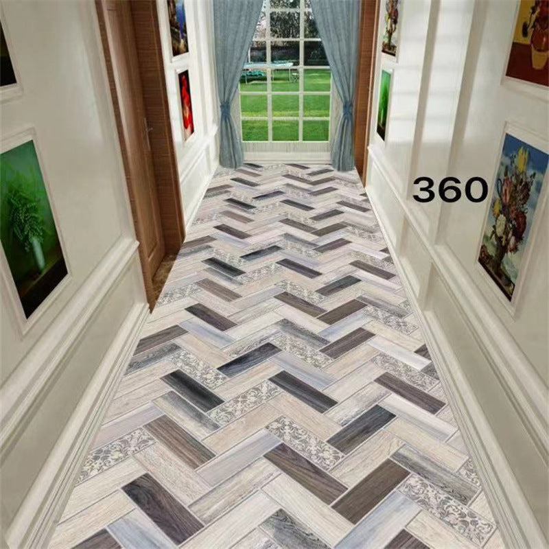 Minimalist modern 3d printed non-slip hallway carpet, hotel, mall, lobby, aisle floor mat roll, home use