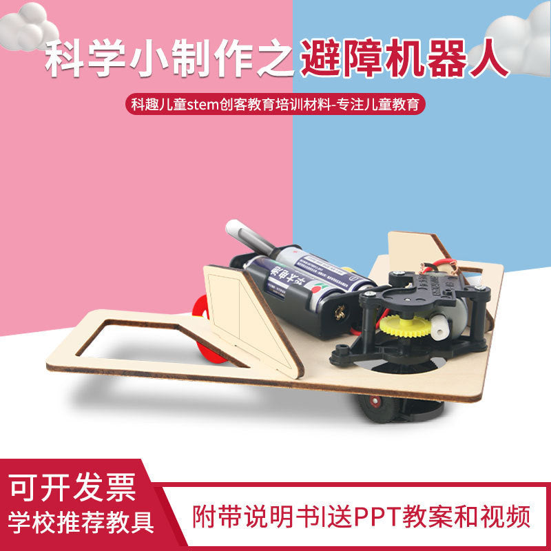 Processing Customized Science Small Experiment Obstacle Avoidance Robot Technology Small Production Educational Toys Material Package Source Factory