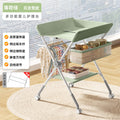 Upgraded model [two-pole keel + storage rack + clothes drying pole + single-layer storage basket + universal silent wheel + multi-level adjustment] green