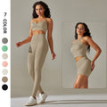 Seamless new sports bra and leggings set - peach lift, butt enhancing, tight-fitting, quick-dry, high-waisted workout outfit