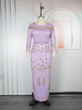 african women's fashion fashionexport heavy industry hot diamond dress  plus size hip lift slimming lookdress
