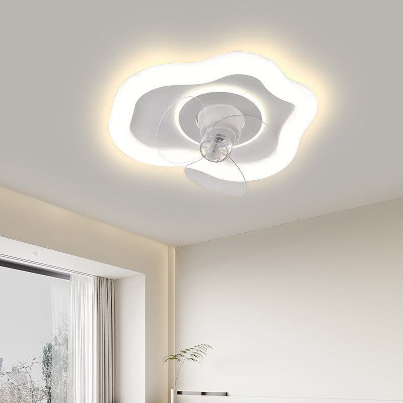 Zhongshan simple ceiling light bedroom fan light 2024 new integrated silent 360 shaking head led restaurant ceiling fan light