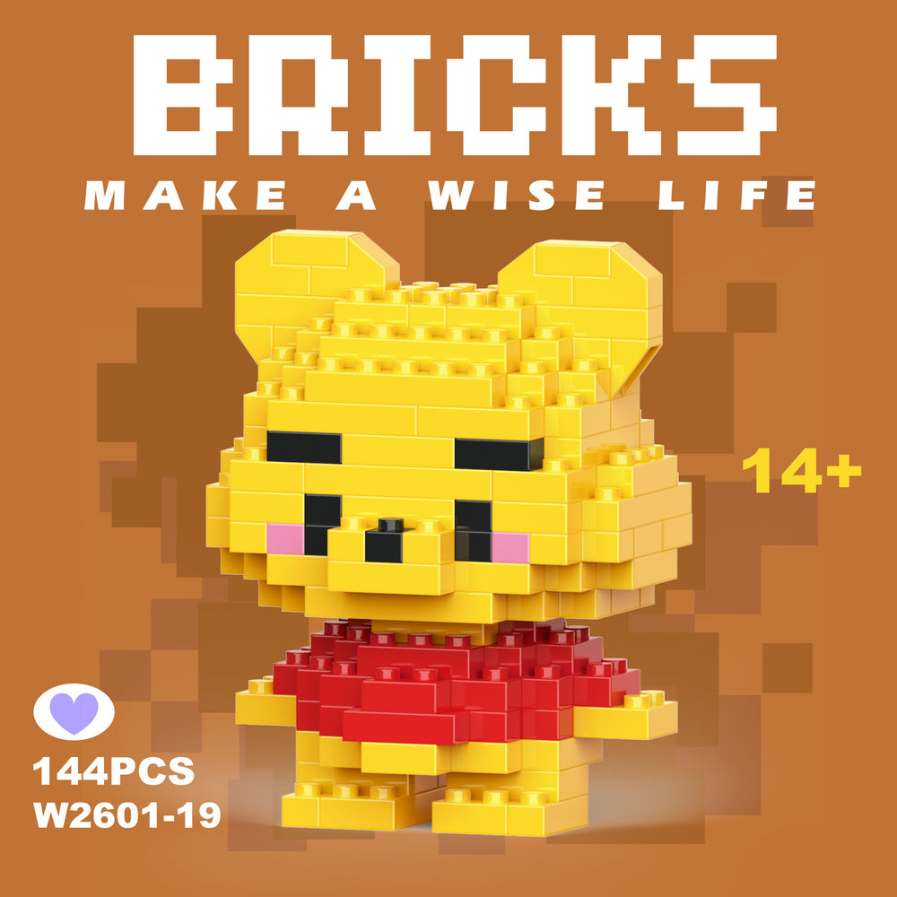 Compatible with lego micro bricks, children's educational building blocks, puzzle assembly gifts, cartoon figures, for boys and girls, suitable for street vendors
