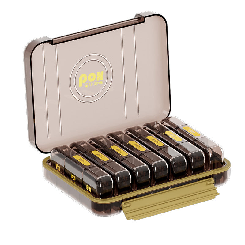 Portable medicine box upgrade, seven days a week tablet storage box, small square box, divided into compartments, mini medicine box dispenser