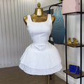 European and american cross-border women's fashion:  summer new collection - square neck sleeveless top & high-waisted pleated skirt casual set