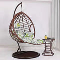 Single, coarse rattan, coffee-colored footrest recliner (sitting & lying down) - buy one get nine free!