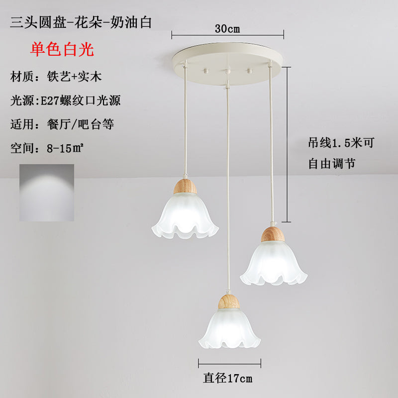 French Cream Wind Pumpkin Chandelier Designer Bar Lighting Simple Modern Creative Dining Table Art Restaurant Lights