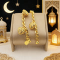 middle eastern women's accessible luxury stylish copper plated 24k gold malaysian popular hot-selling heart bracelet