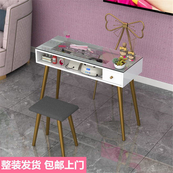 Nail art table special economical single table and chair set double simple modern Nordic Internet celebrity treatment