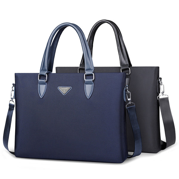 Yishan Briefcase Men's Customized Business Document Bag Men's Handbag Premium Commuter Briefcase Unit Meeting Bag
