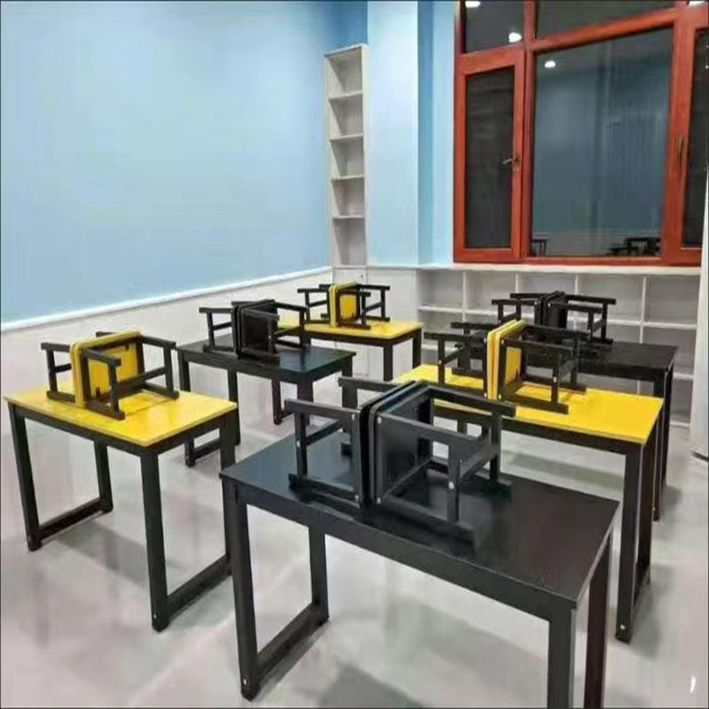 Kindergarten primary school students color desks and chairs children's studio training painting table art manual tutoring class