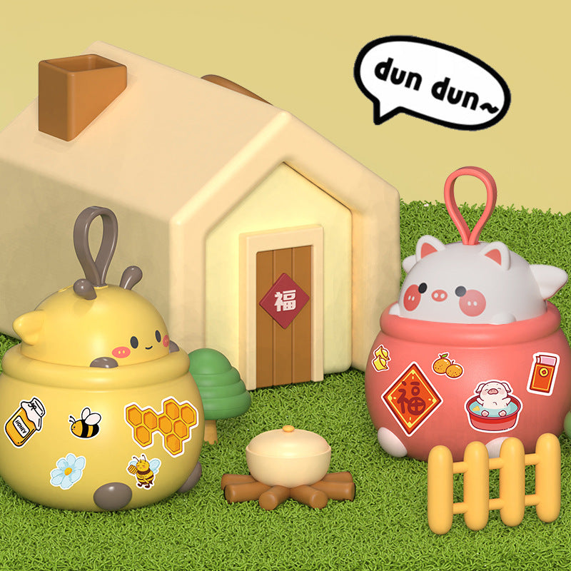 【clearance sale - half price!】large capacity piggy bank toy - deposit & withdrawal with key - diy handmade ornament