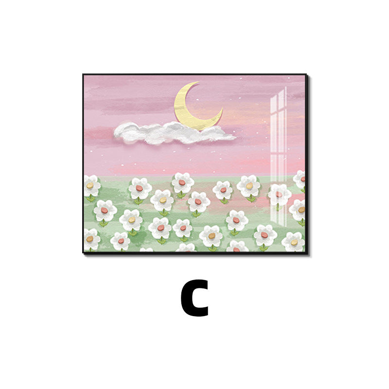 Cream wind meter box decorative painting multimedia distribution box non-punching mural weak electric box switch box blocking hanging painting