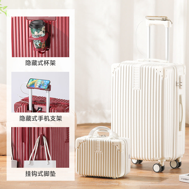 New multi-functional child and mother suitcase large-capacity men's and women's trolley case wear-resistant universal wheel suitcase password case