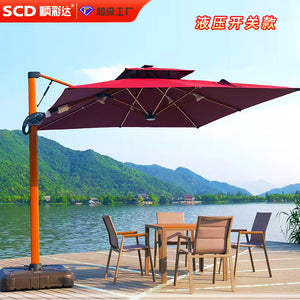 Export export model outdoor parasol side standing umbrella outdoor restaurant hotel cafe roman umbrella hydraulic parasol