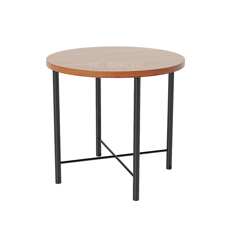 Cafe Solid wood high stool Table and chair combination Simple restaurant Convenience store Table and chair Bar Clear bar Backrest high chair