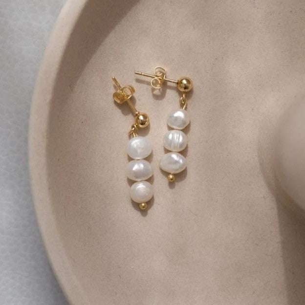 Rainbow candy color seed bead earrings, baroque pearl earrings, wholesale niche jewelry, sweet earrings, y2k style