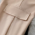 autumgirl handsome workwear pants two-piece set off-shoulder knittingtops belt casual jogger pants harem pants
