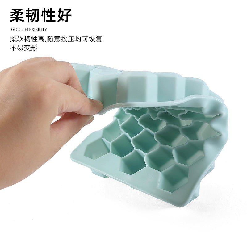 33-cavity silicone ice cube tray with lid - honeycomb design for homemade ice cubes, diy jelly molds, and silicone ice makers