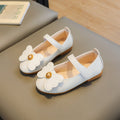 New girls' leather shoes - spring/autumn princess style, kids' spring single shoes, girls' shoes with bows, soft sole baby shoes, cute