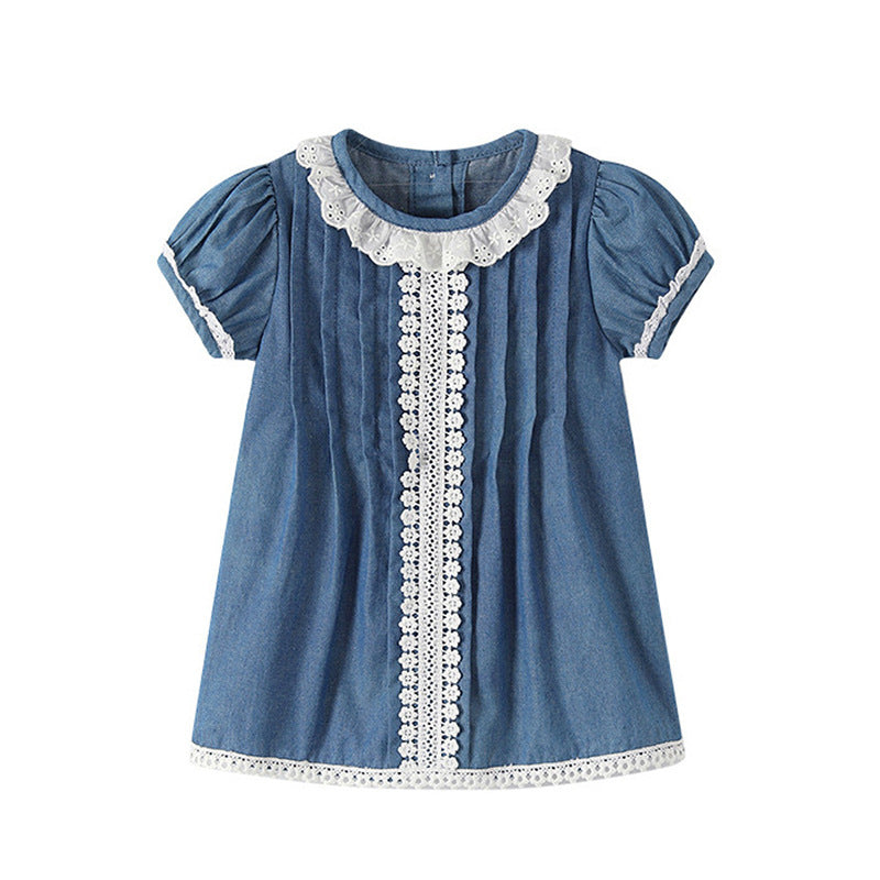 Summer girls' dresses  new korean style baby princess dress thin lace girl's dress summer outfit