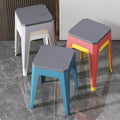 Popular new plastic stool, thickened and durable, square stool, minimalist design for home use, living room storage, shoe-changing stool, stackable for entryways