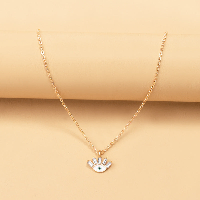 hot-selling european and american e-commerce jewelry eye pendant angel eye classy diamond-encrusted devil eye necklace for women